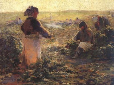 Leon Wyczolkowski Digging Beets (nn02) Sweden oil painting art